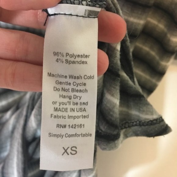 LulaRoe Irma Stripe High Low Tunic KnitTop XS 268 - Picture 5 of 5